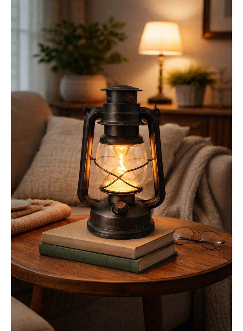Vintage Portable LED Lantern – Old-Fashioned Decorative Hanging Lamp, Retro Style Outdoor & Indoor Lantern for Home Décor, Camping, Garden, Patio & Emergency Lighting - Image 3